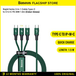 Baseus Rapid Series 3-in-1 Cable Type C to C+L+C 1.5M - CAMLT-SC