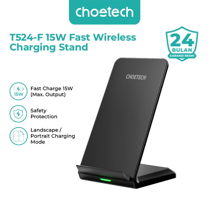 Choetech T524-F Stand Wireless Fast Charging 15W with Cable USB to Type C 1.2M