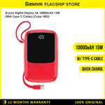 Baseus Qpow Digital Display 3A Powerbank 10000mAh Type C Cable - PPQD