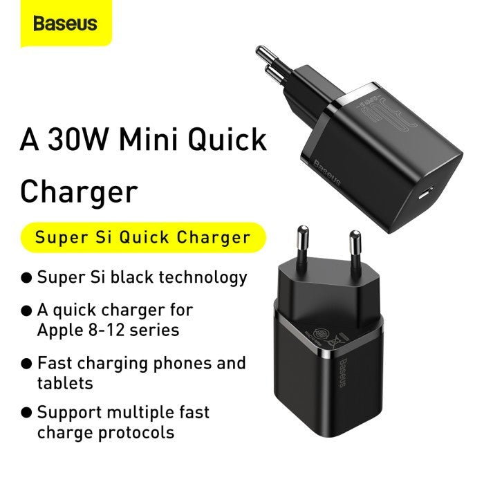 Baseus Super Si Charger Quick Charging IC 30W EU - CCSUP-J