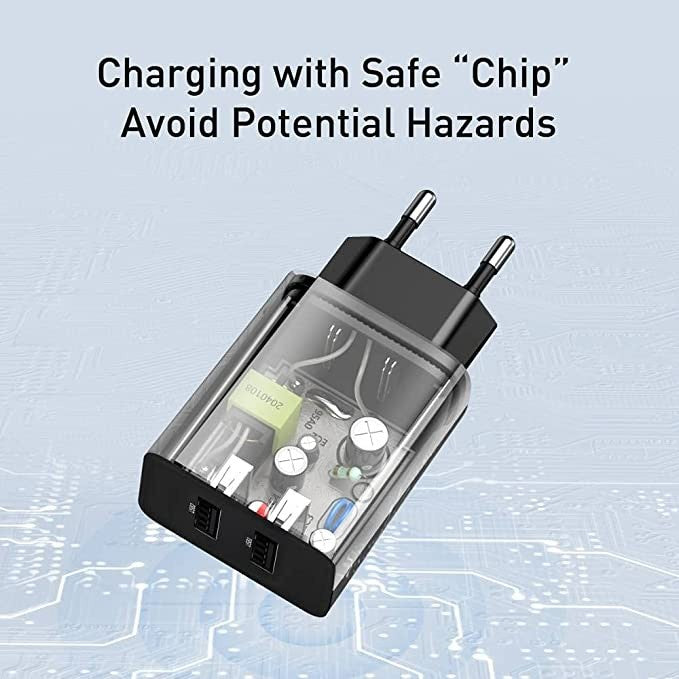 BASEUS Speed Mini Dual U Charger 10.5W (EU) CCFS-R0