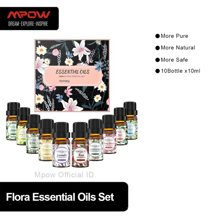 MPOW - Homasy Floral Essential Oils Set 10x10ML Gift Set HMHM646