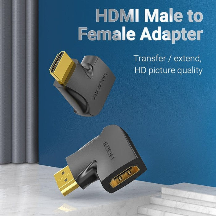 Vention HDMI 270 Degree Male to Female Vertical Flat Adapter - AIQ