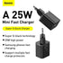BASEUS Super Si Charger 1C 25W with Cable Type-C to C 1m - TZCCSUP-L