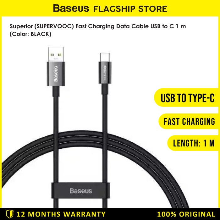 Baseus Superior (SUPERVOOC) Fast Charging Data Cable USB to C - CAYS00