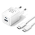 Vention Adapter Charger GaN 30W PD Dual Port USB C+A with Cable USB C to C - TZ - FEQ