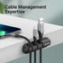 Vention Kabel Manager Organizer Cable Clips Holder For Dekstop 5 Line Ports - KBR