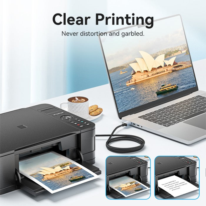 Vention Kabel Data USB A Male to Type B Male Printer - CTT