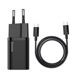 BASEUS Super Si Charger 1C 25W with Cable Type-C to C 1m - TZCCSUP-L