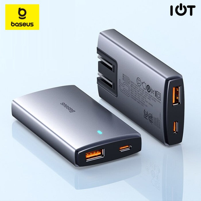 Baseus GaN5 Pro Ultra-Slim Fast Charger C+U 65W (Overseas Edition)