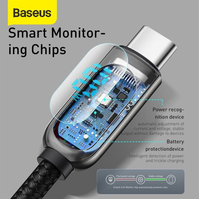 Baseus Display Fast Charging Data Cable Type-C to C 100W 2m - CATSK-C