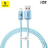 BASEUS Kabel Crystal Shine Fast Charging Data USB to iP 2.4A -CAJY001