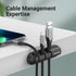 Vention Kabel Manager Organizer Cable Clips Holder For Dekstop 3 Line Ports - KBT