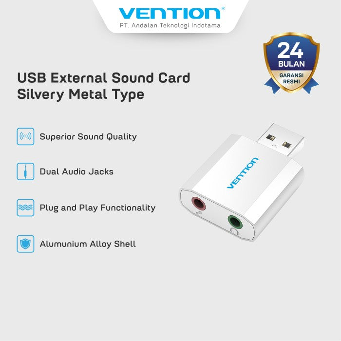 Vention Universal External USB Sound Card - VAB-S13
