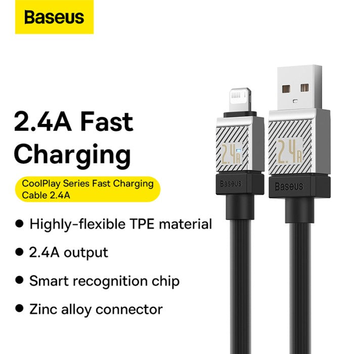 Baseus CoolPlay Series Fast Charging Cable USB to iP 2.4A 1m