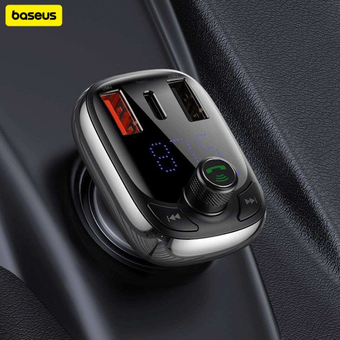 Baseus Shaped S-13 Transmitter Car Bluetooth MP3 Player Fast Charger PPS PD 3.0