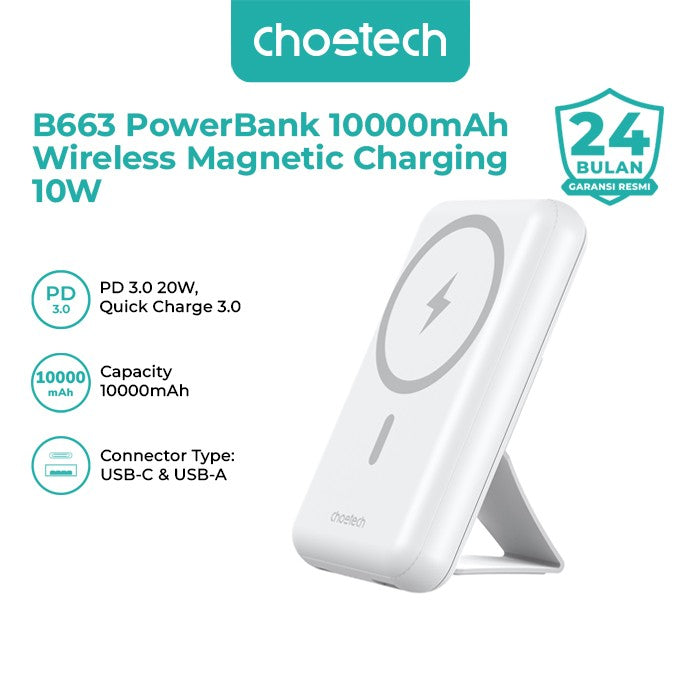 Choetech B663 PowerBank 10000mAh Wireless Magnetic Charging 10W