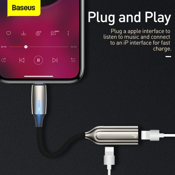 BASEUS 2-in-1 iP Male to Dual iP Female Adapter L55 CALL55