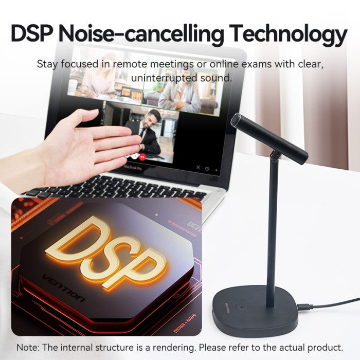 Vention USB Dekstop Microphone DSP Noice Cancelling Technology With Mute Button For Gaming/Live Streaming  - NCC