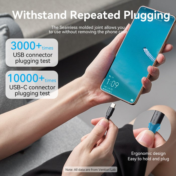 Vention Cable Charger USB A to C 3A Fast Charging - CTH