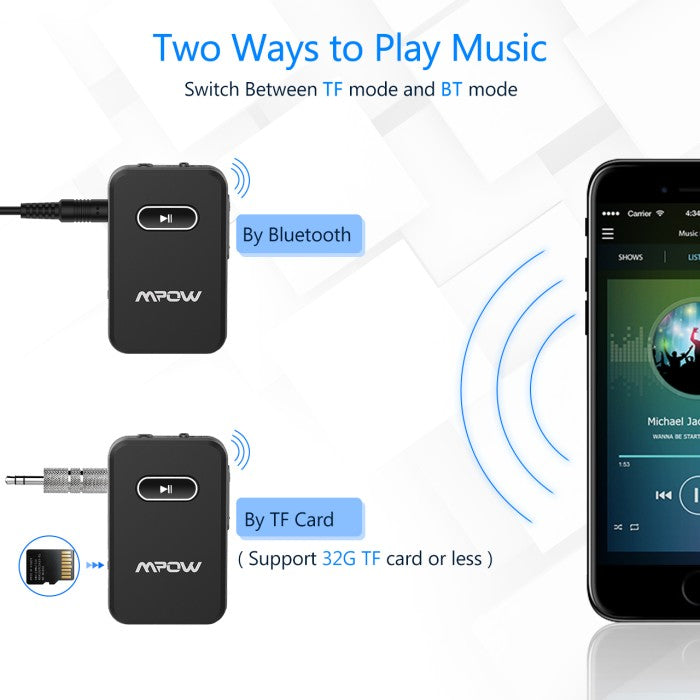 MPOW Portable Bluetooth Aux Adapter MPBH182