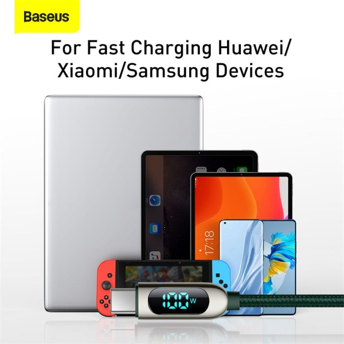 BASEUS Display Fast Charging Data Cable C to C 100W 1m - CATSK-B