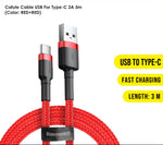 Baseus Cafule Kabel Charger USB Type A to Type C 3M - CATKLF-U