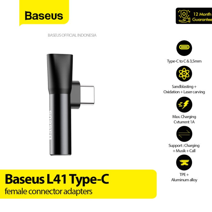 BASEUS L41 Type-C (input) for Type-C Female Connectors 3.5mm - CATL41