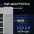 Vention Card Reader USB 2.0 Type C MicroSD Zinc Alloy Type - CLM