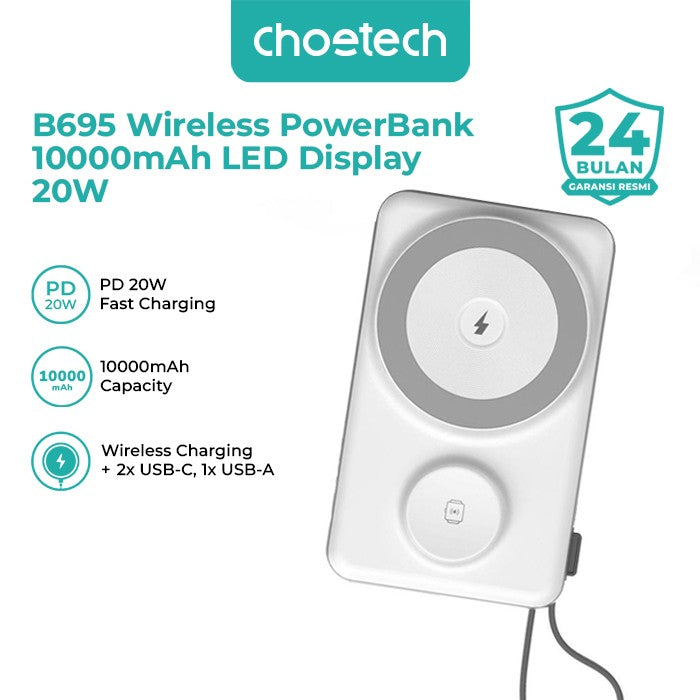 Choetech B695 PowerBank 10000mAh LED Display 20W