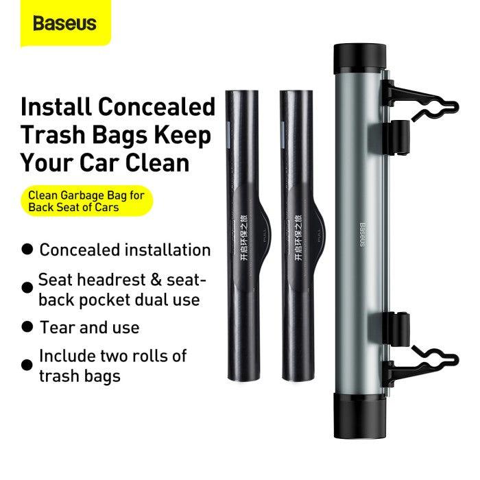 BASEUS Clean Garbage Bag for Back Seat of Cars Black CRLJD-C
