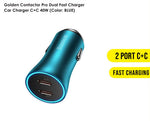 Baseus Golden Contactor Pro Dual Fast Charger Car Charger C+C 40W CGJP