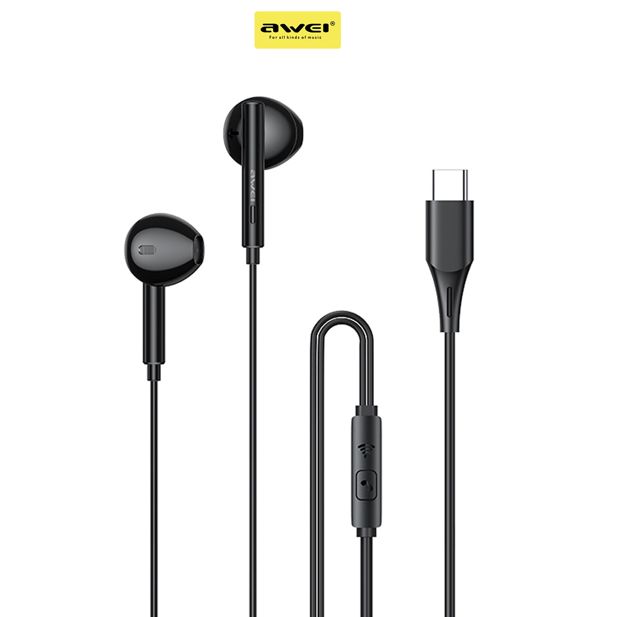 Awei Mini Stereo Semi In-Ear Earphones PC-1T